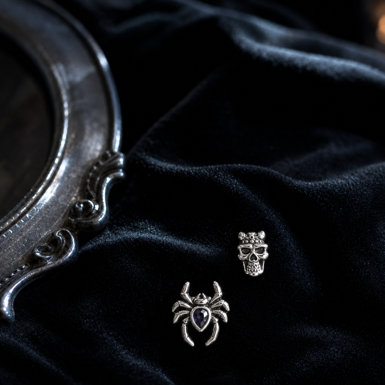 Original Halloween Pumpkin Skull Stud Earrings – Stylish Gifts — Ring Idea lifestyle editorial