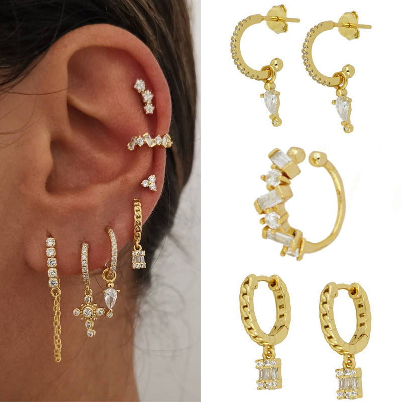 Women's Fashion Earrings With Diamonds And Zirconia – Stylish Gifts — 1