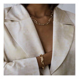 Simple Style Metal Buckle Aluminum Chain Necklace – Jewelry Gift Ideas — 3