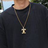 Pendant Full Of Zircon Monogram Necklace Hip Hop – Jewelry Gift Ideas — 1