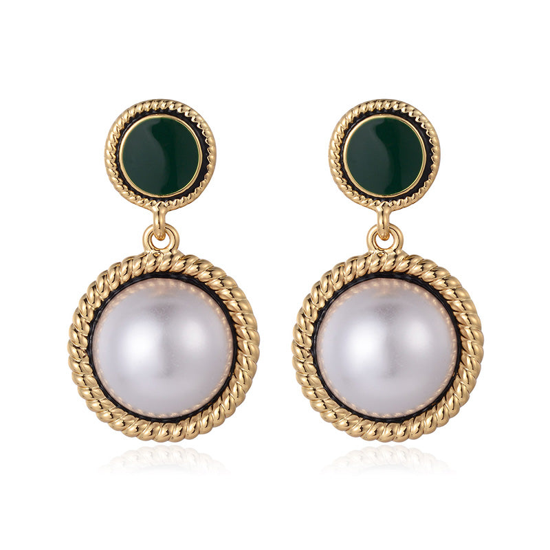 Earrings Frosted Shell Beads Solid Color – Special Occasion Gifts — 1