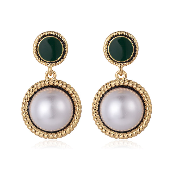 Earrings Frosted Shell Beads Solid Color – Special Occasion Gifts — 1