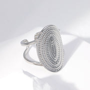 Titanium Steel Ring Female Leaf Love Shape – Gifts for Her — 19