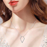 V-shaped Bracket Necklace To Send Wife Ring – Jewelry Gift Ideas — 1