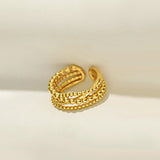 Women's Braided Winding Multi-layer Cross Ring – Gifts for Her — 9