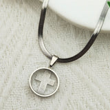 Stylish Retro Minimalism All-match Glass Cross – Jewelry Gift Ideas — 5