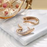Simple Geometric Inlaid Zirconium Earrings Elegant – Stylish Gifts — 6