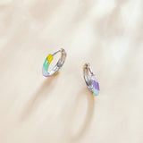 Korean Wind Rainbow Love Silver Earrings – Gifts for Couples — 3