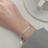 S925 Silver Cold Wind Wide Chain Bracelet Women – Jewelry Gift Ideas — 1