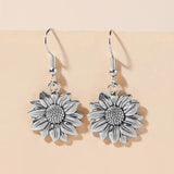 Simple Metal Ear Hook Sunflower Flower Earrings – Birthday Gifts — 5