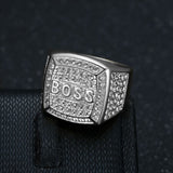 Titanium Steel Vacuum Plating Rhinestone Square BOSS – Gifts for Him — 3