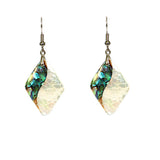 Prismatic White And Green Abalone Shell Earrings – Everyday Gifts — 3