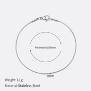 Women's Titanium Steel Snake Bone Chain Bracelet – Jewelry Gift Ideas — 17