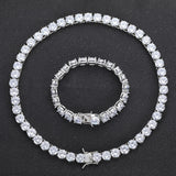 Tennis Necklace 8mm Copper Microinset Zircon – Jewelry Gift Ideas — 3