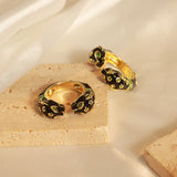 Women's Fashion Colored Glaze Cheetah Ring – Stylish Gifts — 8