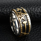 Men's Retro Rotating Titanium Steel Ring – Gifts for Him — 1