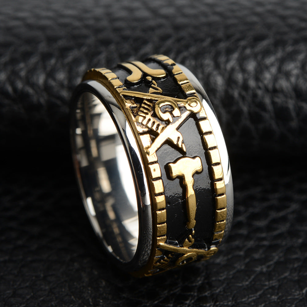 Men's Retro Rotating Titanium Steel Ring – Gifts for Him — 1