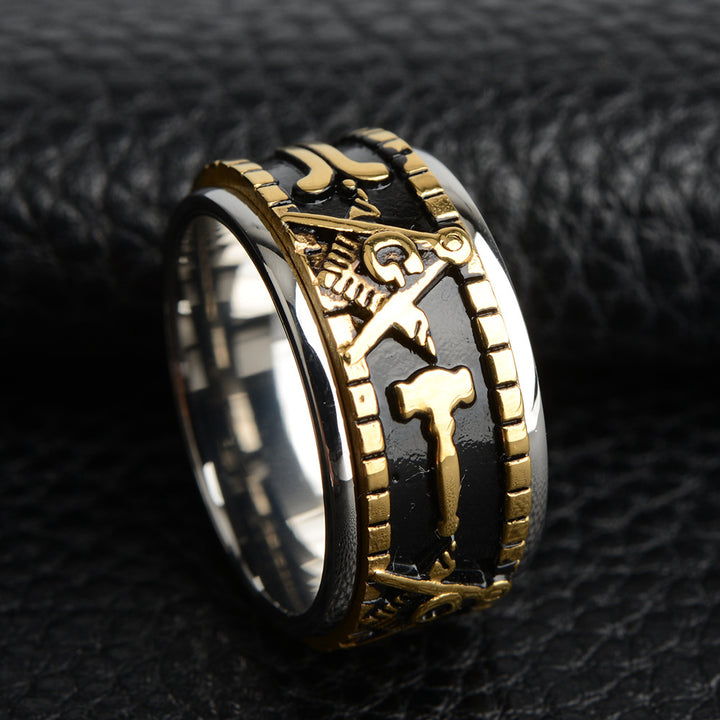 Men's Retro Rotating Titanium Steel Ring – Gifts for Him — 1