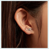 Green Zircon Scorpion Silver Stud Earrings Dark Black – Useful Gifts — 3