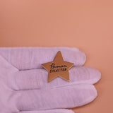 Shirt With Golden Five-pointed Star Brooch – Jewelry Gift Ideas — 1