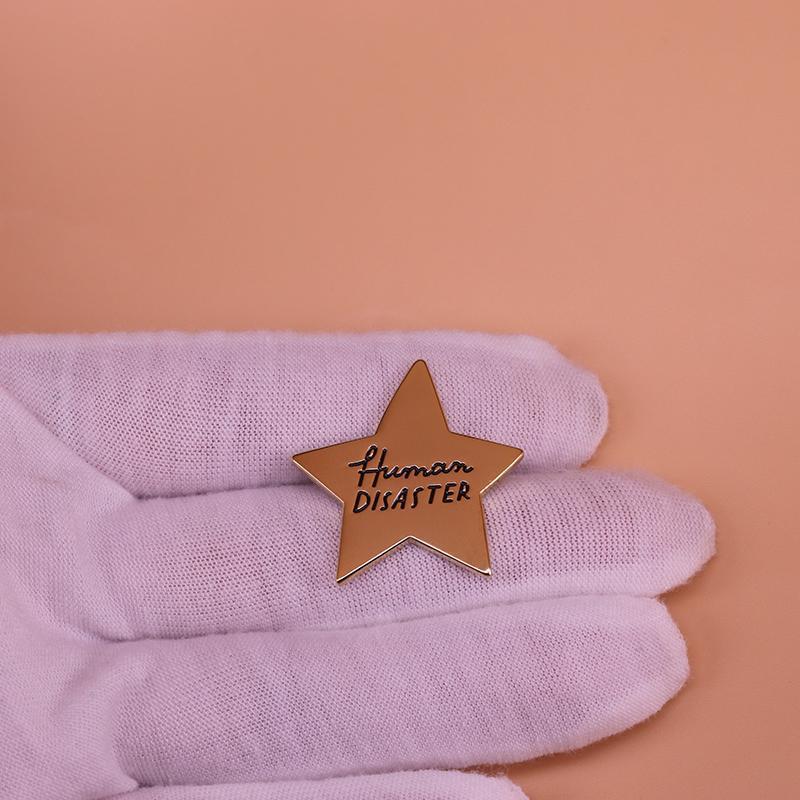 Shirt With Golden Five-pointed Star Brooch – Jewelry Gift Ideas — 1