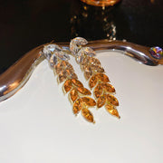 Gradient Color Tassel Wheat Long Earrings Women – Gifts for Her — 17