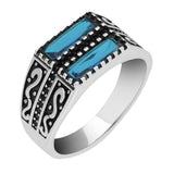 Alloy Inlaid Zircon Ring For Men – Gifts for Him — 4
