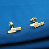 Geometric Zircon Anti Allergy Earrings – Birthday Gifts — 1