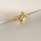 Gold Ring Female Retro Diamond Set Simple French – Gifts for Her — 10