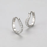 S925 Sterling Silver Simple Diamond Earrings Women's – Gifts for Her — 1