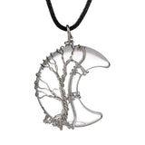 Moon Lucky Tree Natural Stone Pendant Necklace – Jewelry Gift Ideas — 14