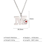 Flower Rhinestone-encrusted 26 Letter Necklace – Jewelry Gift Ideas — 7
