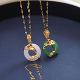 Japanese And Korean Lotus Leaves Lovers Necklace – Jewelry Gift Ideas — 2