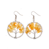 Hand Wrapped Curved Natural Gravel Colorful Earrings – Stylish Gifts — 10
