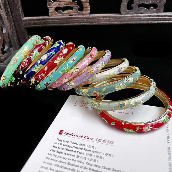 Museum Enamel Fine Floral Bracelet – Jewelry Gift Ideas — 1