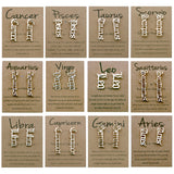 12 Constellation Old English Letter Stud Earrings – Gifts for Her — 1