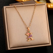 26 English Letters Enamel Elegant Sweet Necklace – Jewelry Gift Ideas — 9