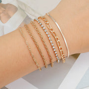 Simple Metal Multi-layer Bracelet Six-piece Set – Jewelry Gift Ideas — 3
