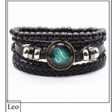 Vintage Braided Leather Cord Set Bracelet – Jewelry Gift Ideas — 5