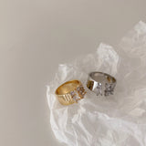 Irregular Zircon Metal Ring Simplicity – Thoughtful Gifts — 5