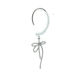 Full Diamond Pearl Bow Fringe Earrings – Surprise Gifts — 4