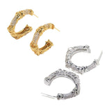 Women's Metal Woven Twisted Curling Earrings – Gifts for Her — 2