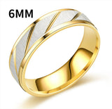 Titanium Steel Ring Diagonal 18K – Thoughtful Gifts — 5