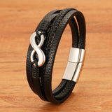 Digital 8 Multi-layer Leather Bracelet Men's – Jewelry Gift Ideas — 12