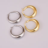 Hollow Crescent Shaped Hollow Earrings – Birthday Gifts — 4