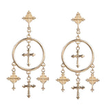Cross Tassel Earrings Ornament European Version Retro – Stylish Gifts — 4