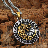 Mens Fashion Viking Wolf Head Rune Pendant – Jewelry Gift Ideas — 2