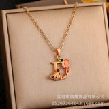 26 English Letters Enamel Elegant Sweet Necklace – Jewelry Gift Ideas — 7