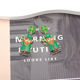 Irish Carnival Green Elf Earrings – Unique Gift Ideas — 1