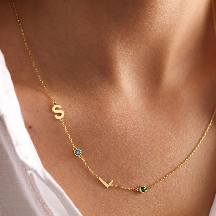 Stainless Steel 26 English Letter Name Necklace – Jewelry Gift Ideas — 1